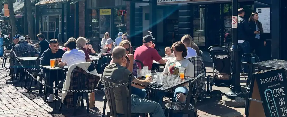 patio dining on Church Street