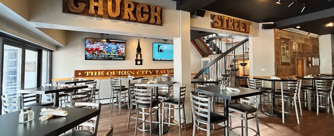 dining room and bar