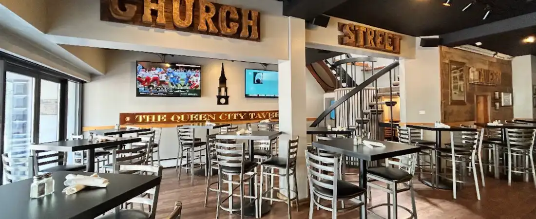 dining room and bar